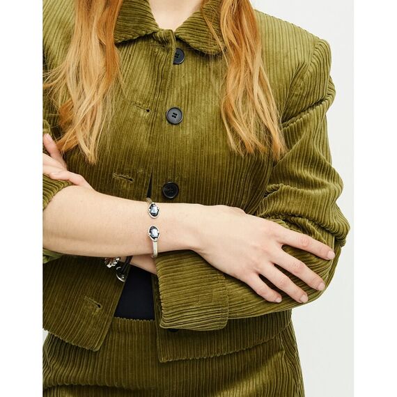 Серебряный браслет с черными кристаллами UNOde50, Размер (мм): 165, изображение 4