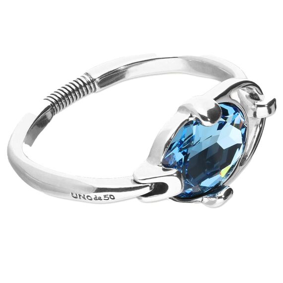 Серебряный браслет с голубым кристаллом UNOde50, Размер (мм): 165, изображение 2