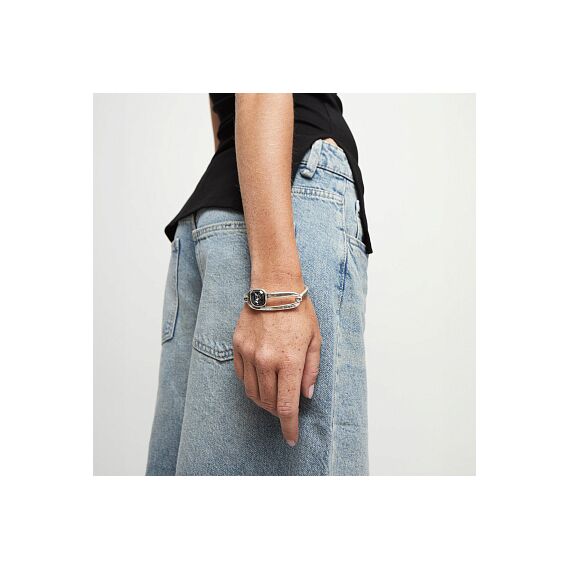 Серебряный браслет жесткий с кристаллом Сваровски UNOde50 Ser Expresiva, Размер (мм): 165, изображение 5