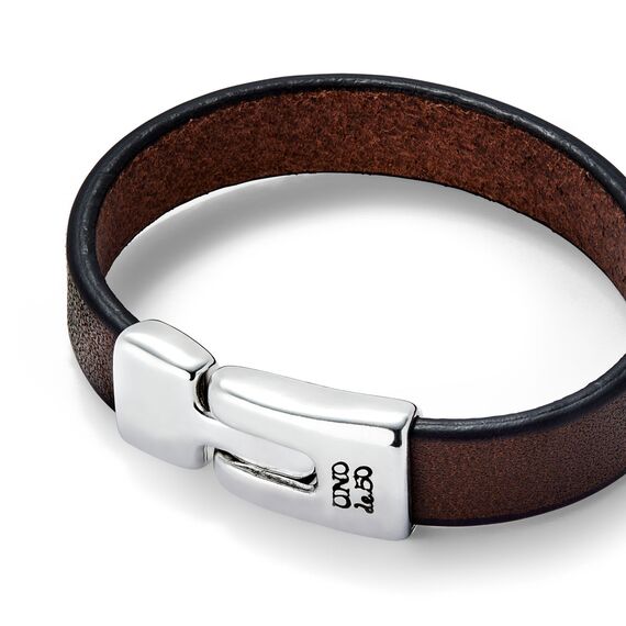 Кожаный браслет с серебром UNOde50 Ser Natural, Размер (мм): 180, изображение 3