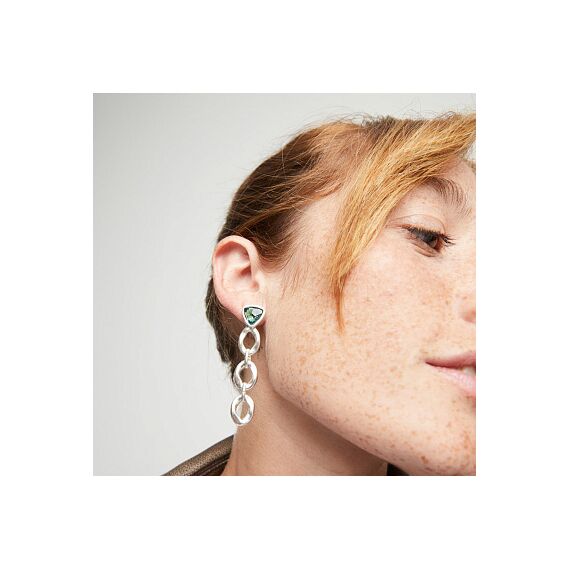 Серебряные серьги с кристаллами Сваровски UNOde50 Ser Camaleonica, изображение 3