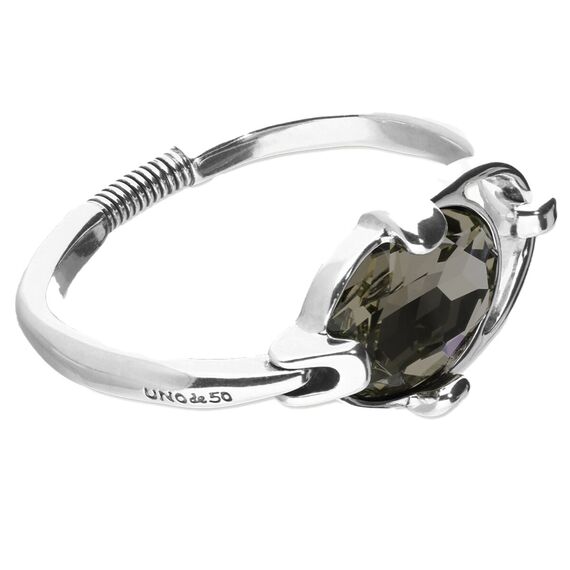 Серебряный браслет с черным кристаллом UNOde50, Размер (мм): 165, изображение 2