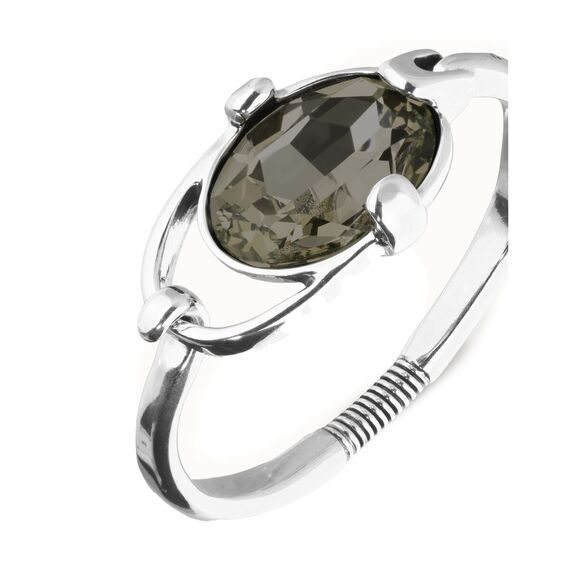 Серебряный браслет с черным кристаллом UNOde50, Размер (мм): 165, изображение 3