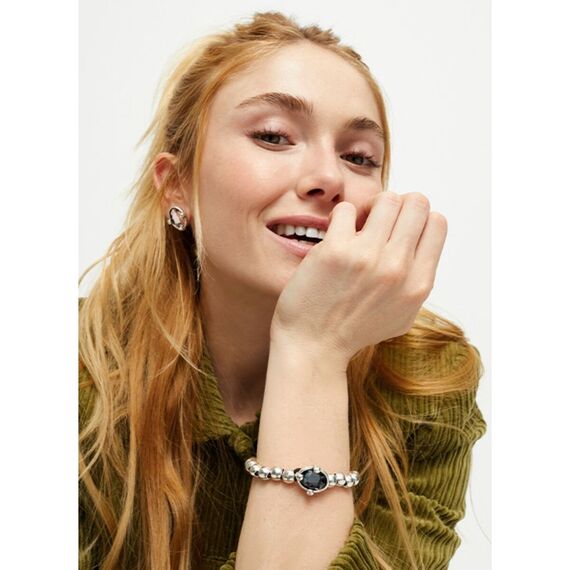 Серебряный браслет с черным кристаллом UNOde50, Размер (мм): 165, изображение 4