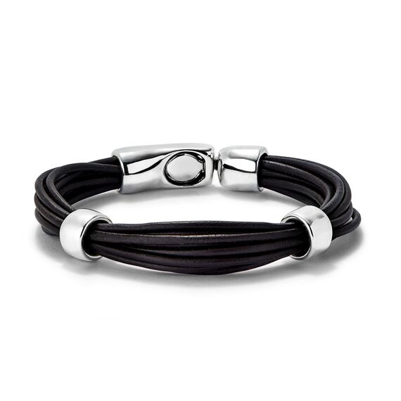 Кожаный браслет с серебром UNOde50 Ser Natural, Размер (мм): 180