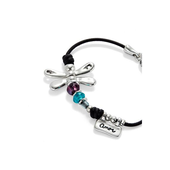 Кожаный браслет женский с серебром UNOde50 Ser Rebelde, изображение 3