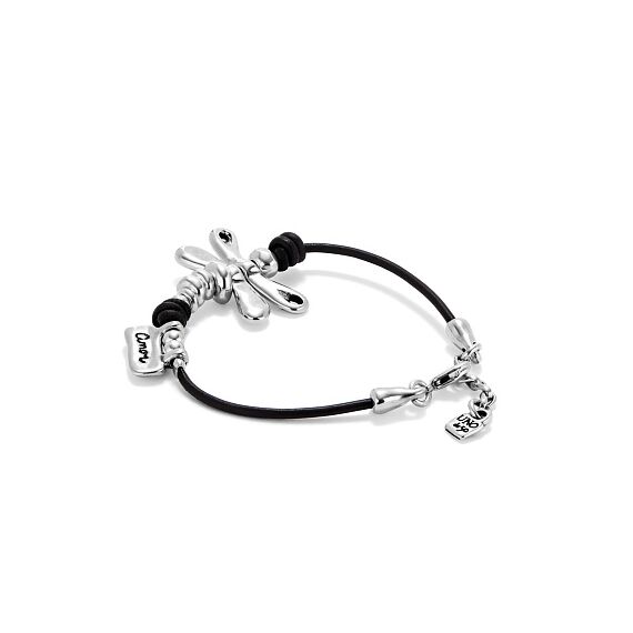 Кожаный браслет женский с серебром UNOde50 Ser Rebelde, изображение 2