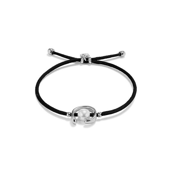 Браслет женский с жемчугом Черный UNOde50 Ser Diferente