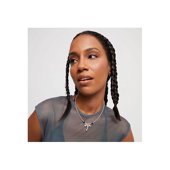 Серебряное ожерелье женское с натуральной кожей Стрекоза UNOde50 Ser Rebelde, изображение 4