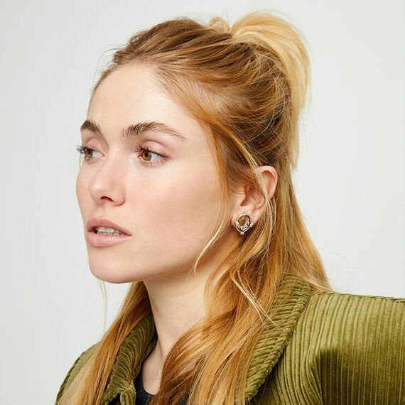 Серебряные серьги с розовым кристаллом UNOde50, изображение 4