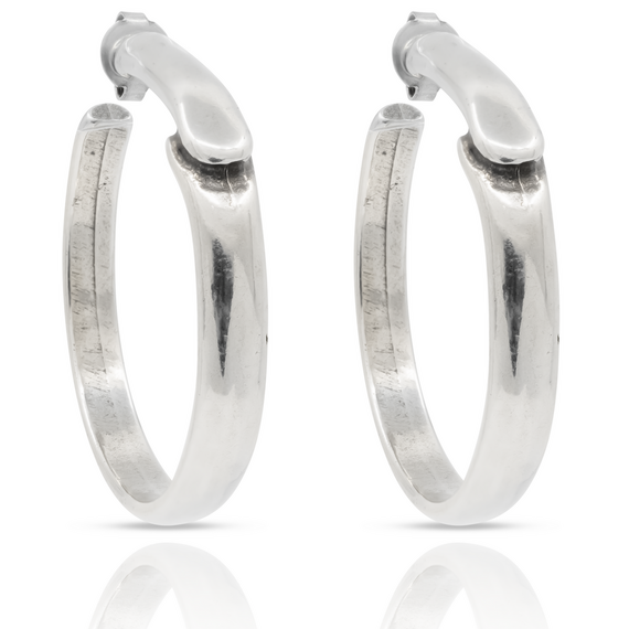 Серебряные серьги кольца Ciclon Essentials, изображение 3