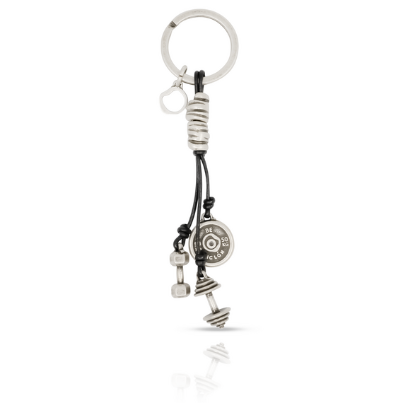 Брелок для ключей серебряный мужской Ciclon Fitness, изображение 4