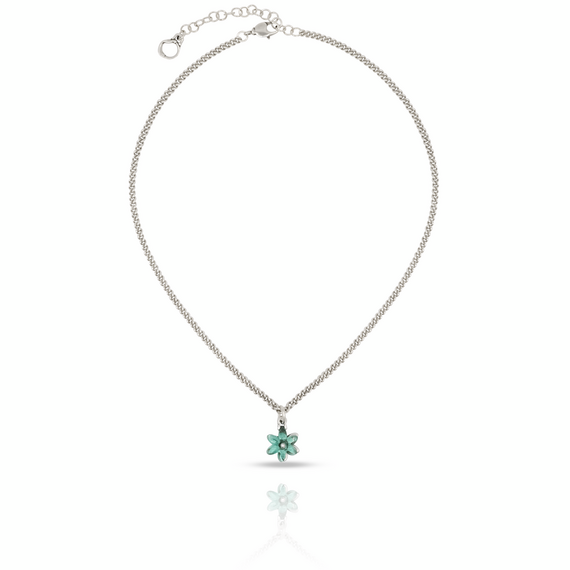 Серебряное колье женское с подвеской Ciclon Flora