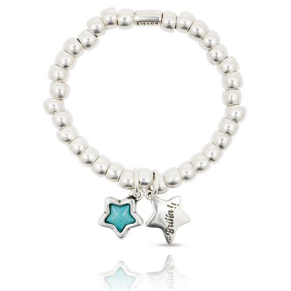 Женский браслет на руку серебряный с муранским стеклом Ciclon Estella, изображение 3