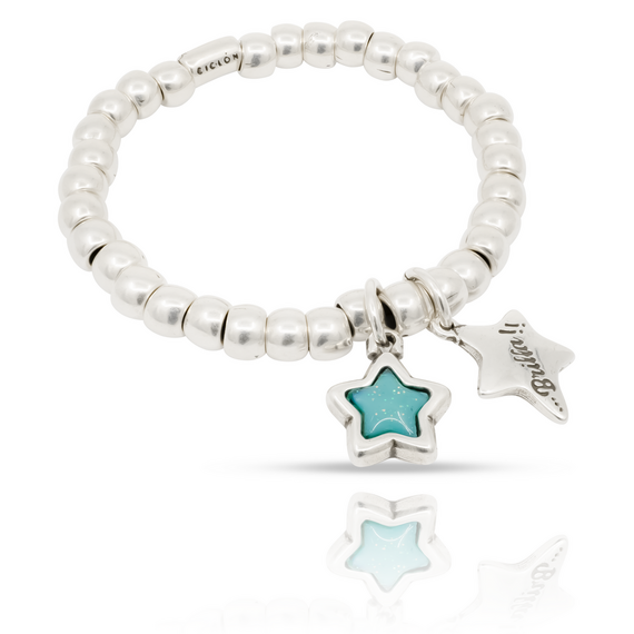 Женский браслет на руку серебряный с муранским стеклом Ciclon Estella, изображение 4