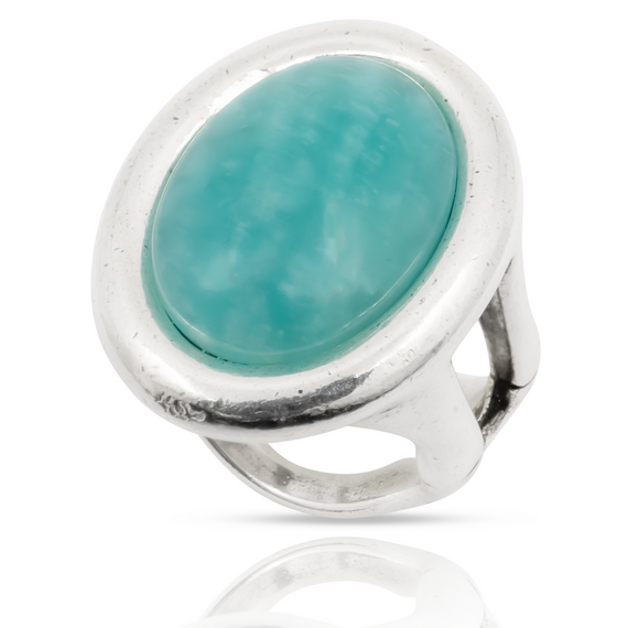 Серебряное кольцо женское с натуральным камнем Ciclon New Ventura, изображение 4