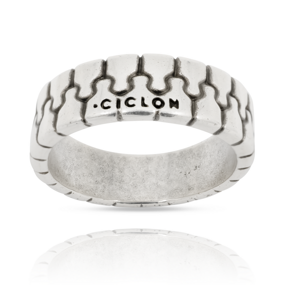 Серебряное кольцо мужское Молния Ciclon Cremallera, Размер (мм): 20,5, изображение 3