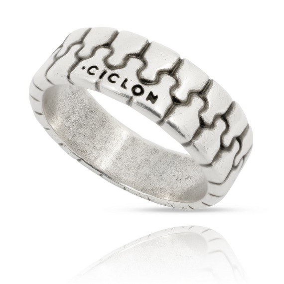 Серебряное кольцо мужское Молния Ciclon Cremallera, Размер (мм): 20,5, изображение 4
