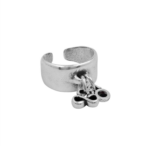 Серебряное кольцо женское с кристаллом Сваровски Ciclon Ilimitado, Размер (мм): 17,8-18,4