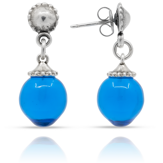 Серебряные серьги с муранским стеклом Ciclon Rania, изображение 4