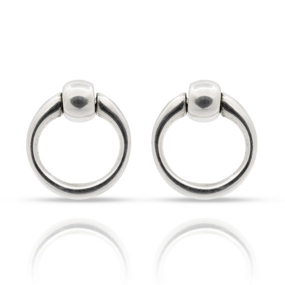 Серебряные серьги гвоздики Ciclon Enbocadura