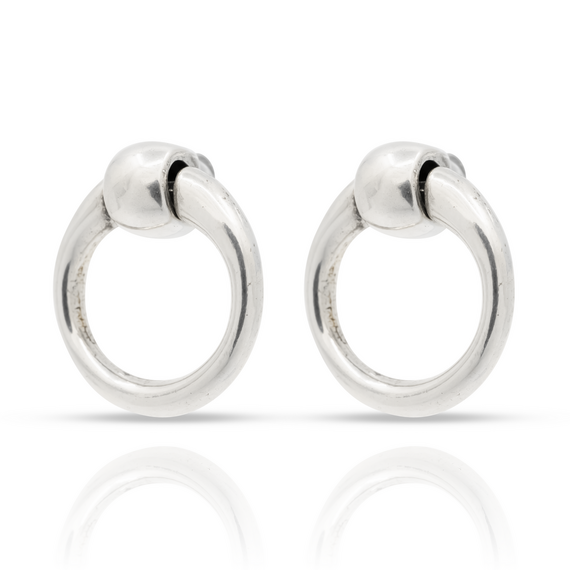 Серебряные серьги гвоздики Ciclon Enbocadura, изображение 2