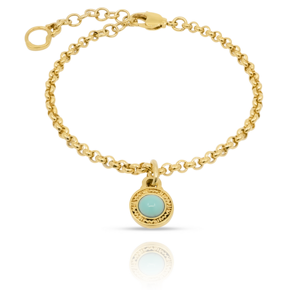 Золотой браслет женский бирюзовый Ciclon Alebrije, изображение 2