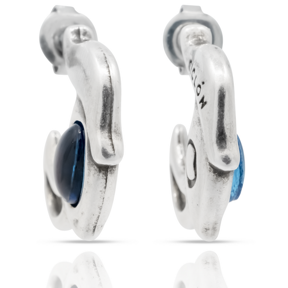 Серебряные серьги с муранским стеклом Ciclon Feeling, изображение 2