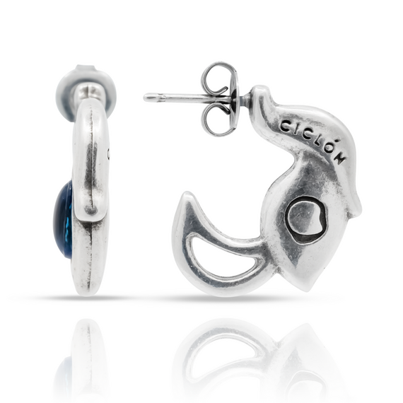 Серебряные серьги с муранским стеклом Ciclon Feeling, изображение 3