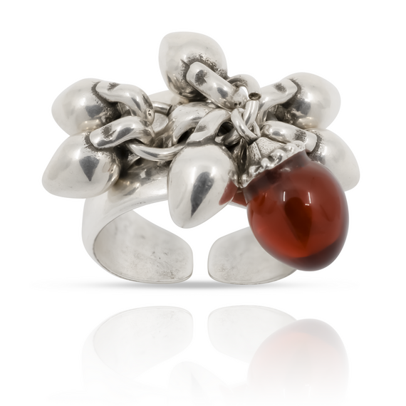 Серебряное кольцо женское с камнем Ciclon Felling, изображение 3