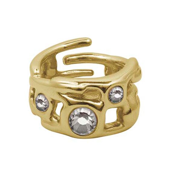 Золотое кольцо с муранским стеклом Ciclon Hanae, Размер (мм): 17,8-18,4