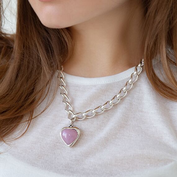 Серебряное колье с сердечком Ciclon Romance, Размер (мм): 400-430, изображение 2