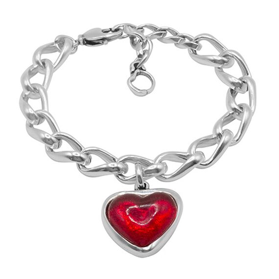 Серебряный браслет с сердечком Ciclon Romance