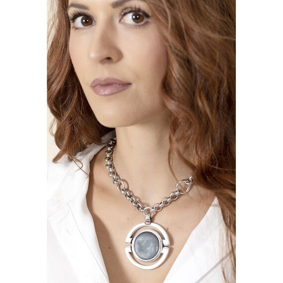 Серебряное колье с муранским стеклом Ciclon Magnifica, изображение 2