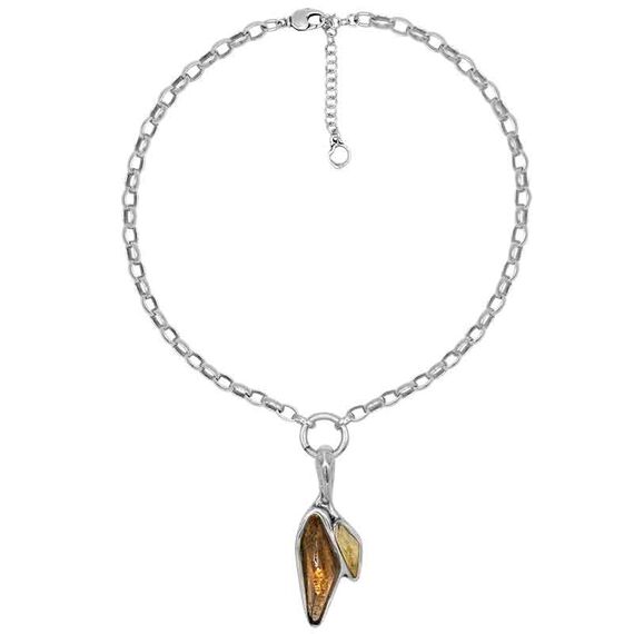 Серебряное колье женское с муранским стеклом Ciclon Joux, Размер (мм): 420-450