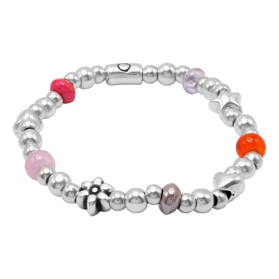 Серебряный браслет женский с муранским стеклом Ciclon Funny