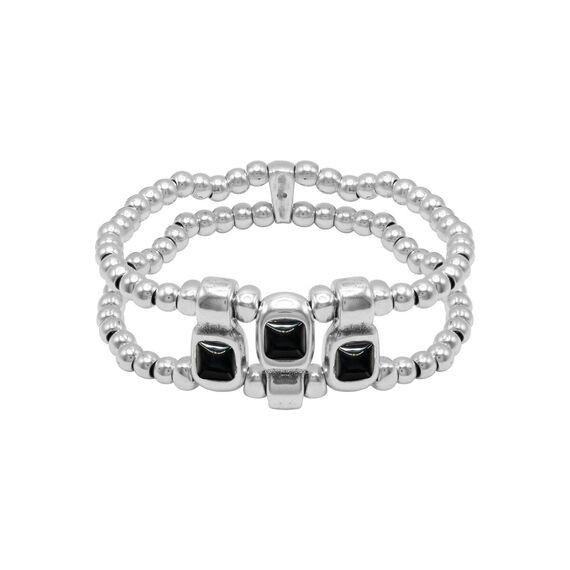 Серебряный браслет женский с муранским стеклом Ciclon Kubik 3