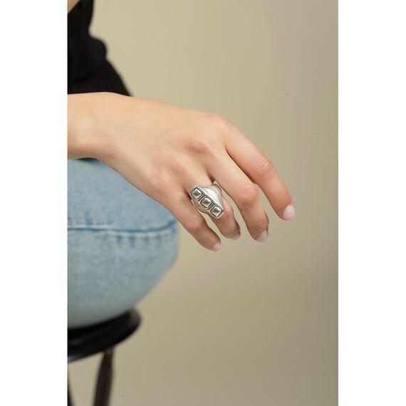 Серебряное кольцо женское с муранским стеклом Ciclon Сhik, изображение 4