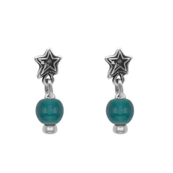 Серебряные серьги с муранским стеклом Ciclon Flella