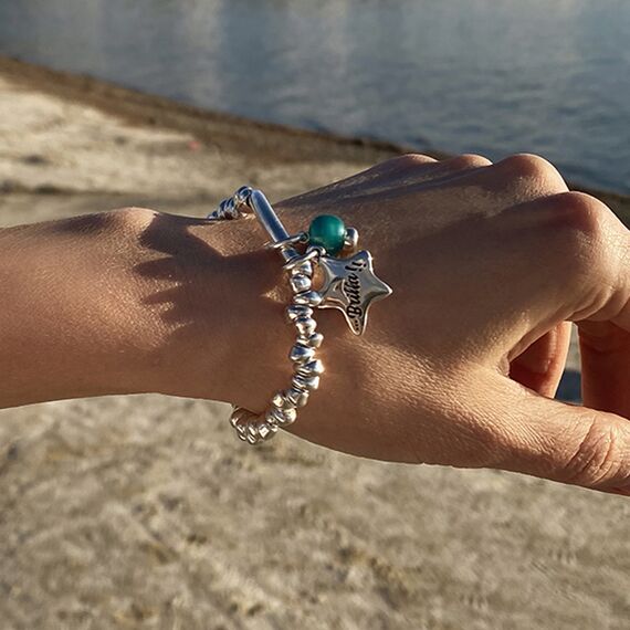 Серебряный браслет с муранским стеклом Ciclon Cosmica, изображение 3