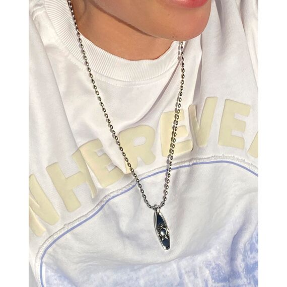 Серебряное колье женское с подвеской Ciclon Man, изображение 3