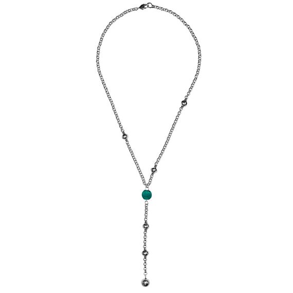 Серебряное колье с муранским стеклом Ciclon Kermes