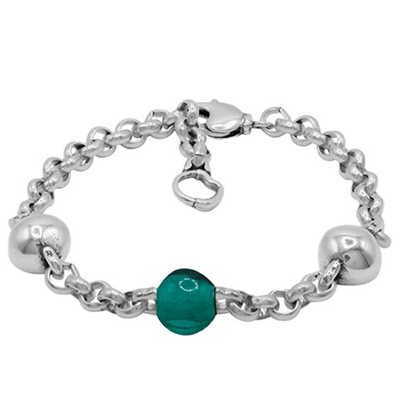 Серебряный браслет с муранским стеклом Ciclon Kermes