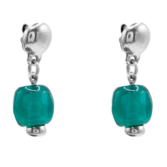 Серебряные серьги с муранским стеклом Ciclon Biela