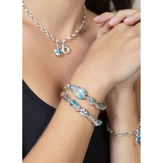Серебряный браслет с муранским стеклом Ciclon Liquid, изображение 2