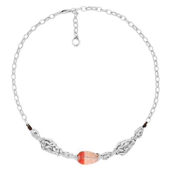 Серебряное колье с муранским стеклом Ciclon Liquid