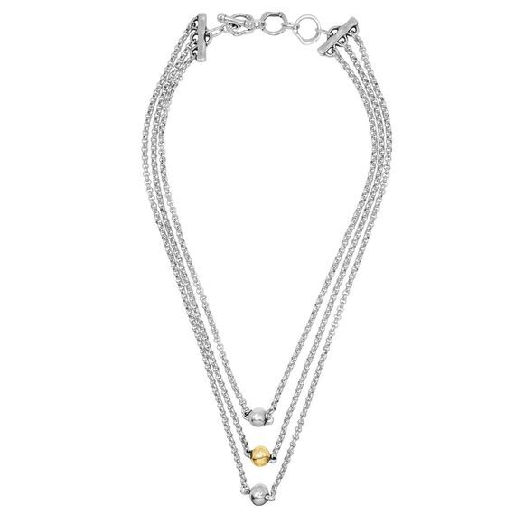 Серебряное колье женское с золотой вставкой Ciclon Maia