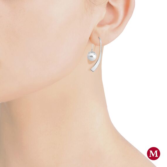 Серебряные серьги с жемчугом Majorica Solfeo, изображение 2