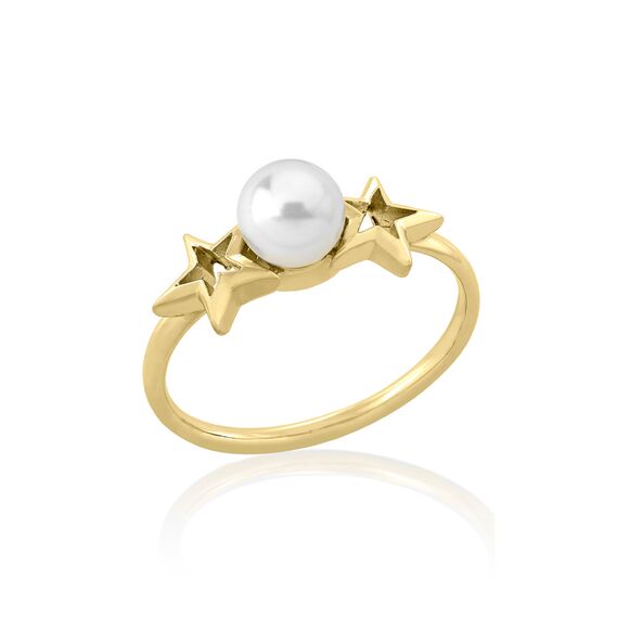 Кольцо женское с органическим жемчугом Majorica Rock Star, Размер (мм): 18,1