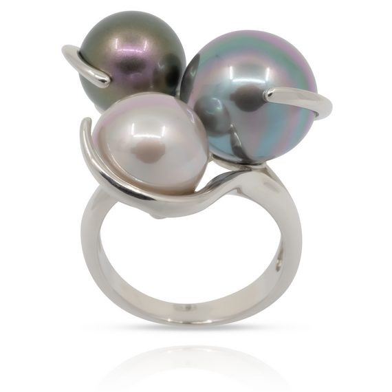 Серебряное кольцо с органическим жемчугом Majorica Estela, Размер (мм): 16,85, изображение 3